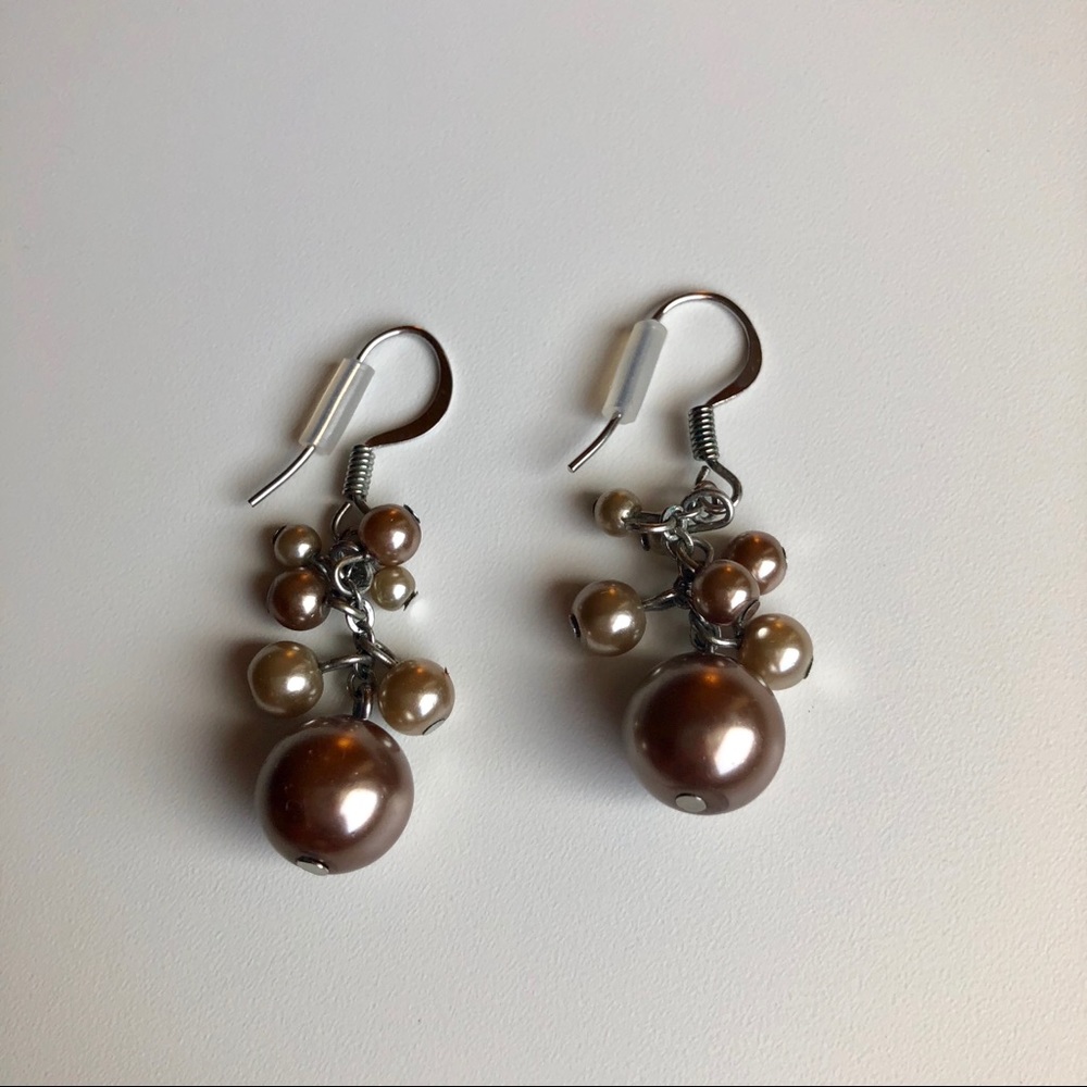 Faux Pearl/Ball Drop Earrings
